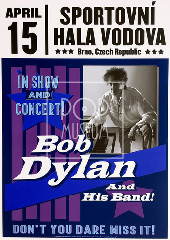 Poster na brněnský koncert Boba Dylana, 2018