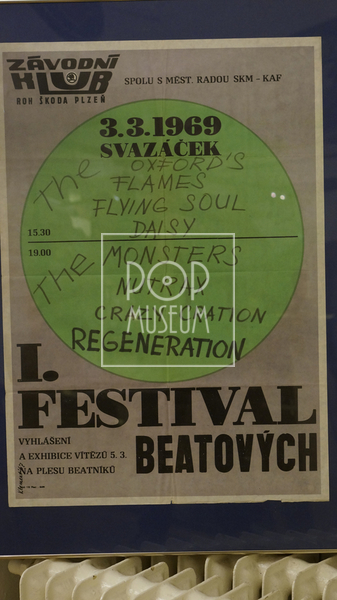 Plakát beatového festivalu v Plzni, 1969.