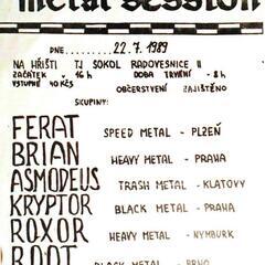 Plakát na festival Metal Session v Radovesnicích u Kolína