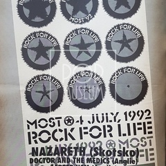 1992, inzerát na open air koncert/festival Rock For Life v Mostu