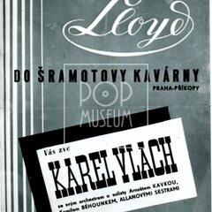 Dobová reklama na vystoupení Vlachova bandu v pražské kavárně Lloyd 