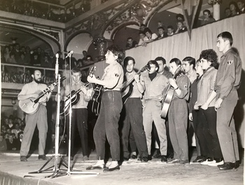 Osadní sbor T.O. Zlatý klíč na přehlídce v Lucerně, listopad 1963