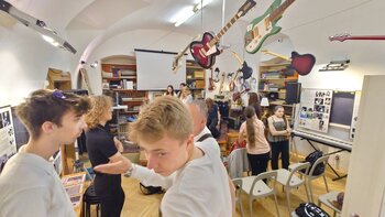 Studenti SPŠ Beroun v Popmuseu