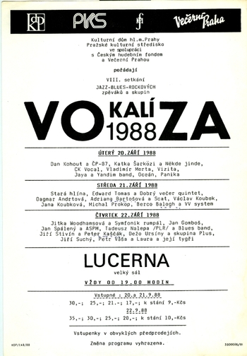 Program Vokalízy 1988